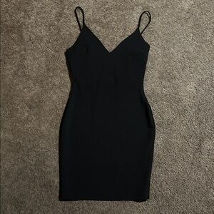 Chic Black Spaghetti Strap Mini Dress